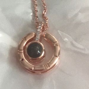 Rose gold necklace. I love you in many languages